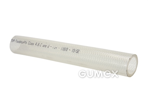 Potravinová hadica pre farmáciu PHARMAPRESS, 6,4/12,6mm, FDA, 12bar, TPE-S/TPE-S, -30°C/+100°C, transparentná